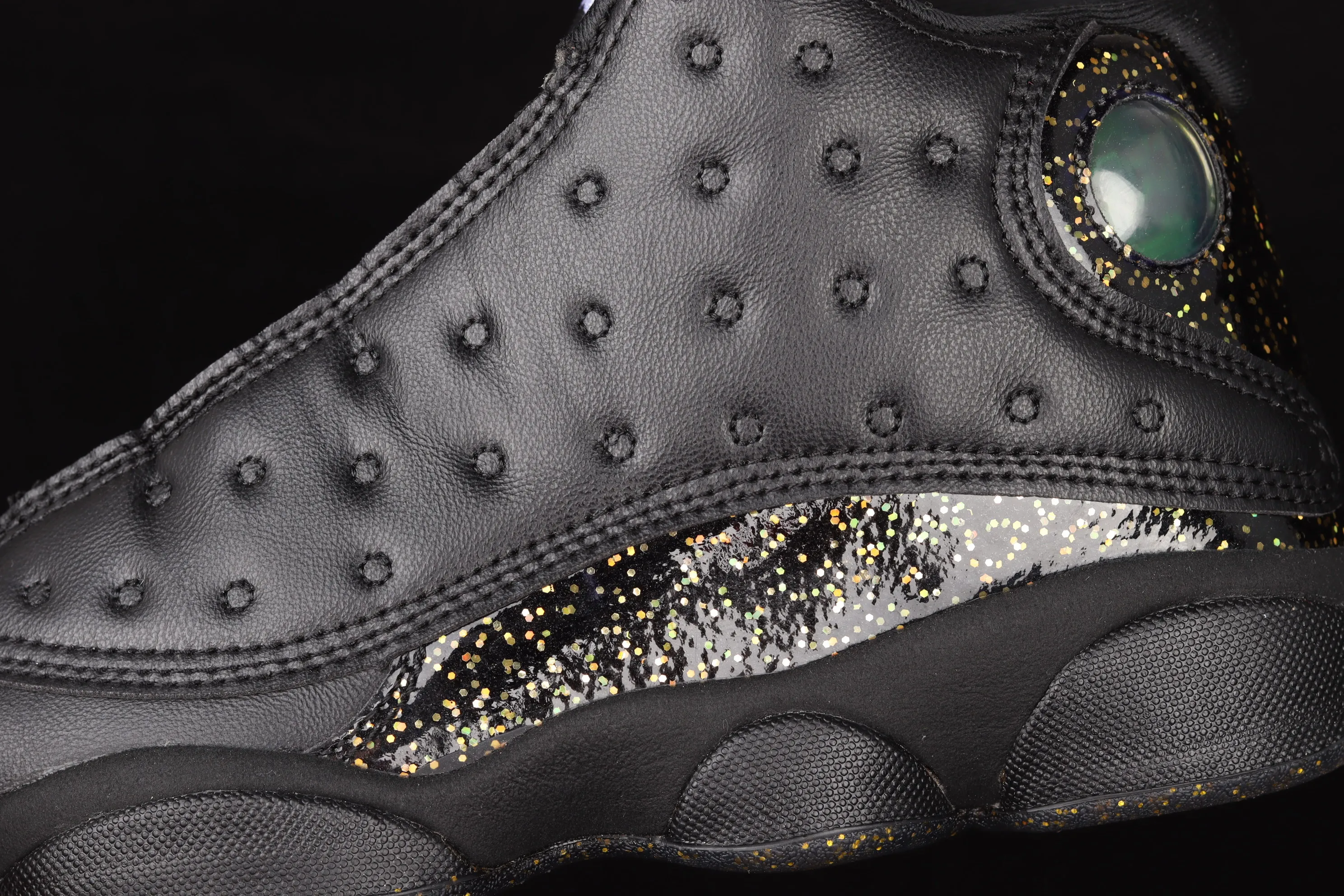 All categories Air Jordan Jordan series basketball shoes Air Jordan 13 G version Air Jordan 13 GS "Black Gold" AJ13 Joe 13 black stars DC9443-007